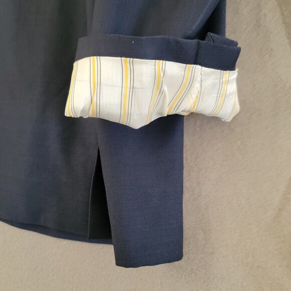 Saks Fifth Avenue Ermenegildo Zegna Navy Blue Blazer Suit Sz 44 100% Wool Italy - Picture 6 of 14